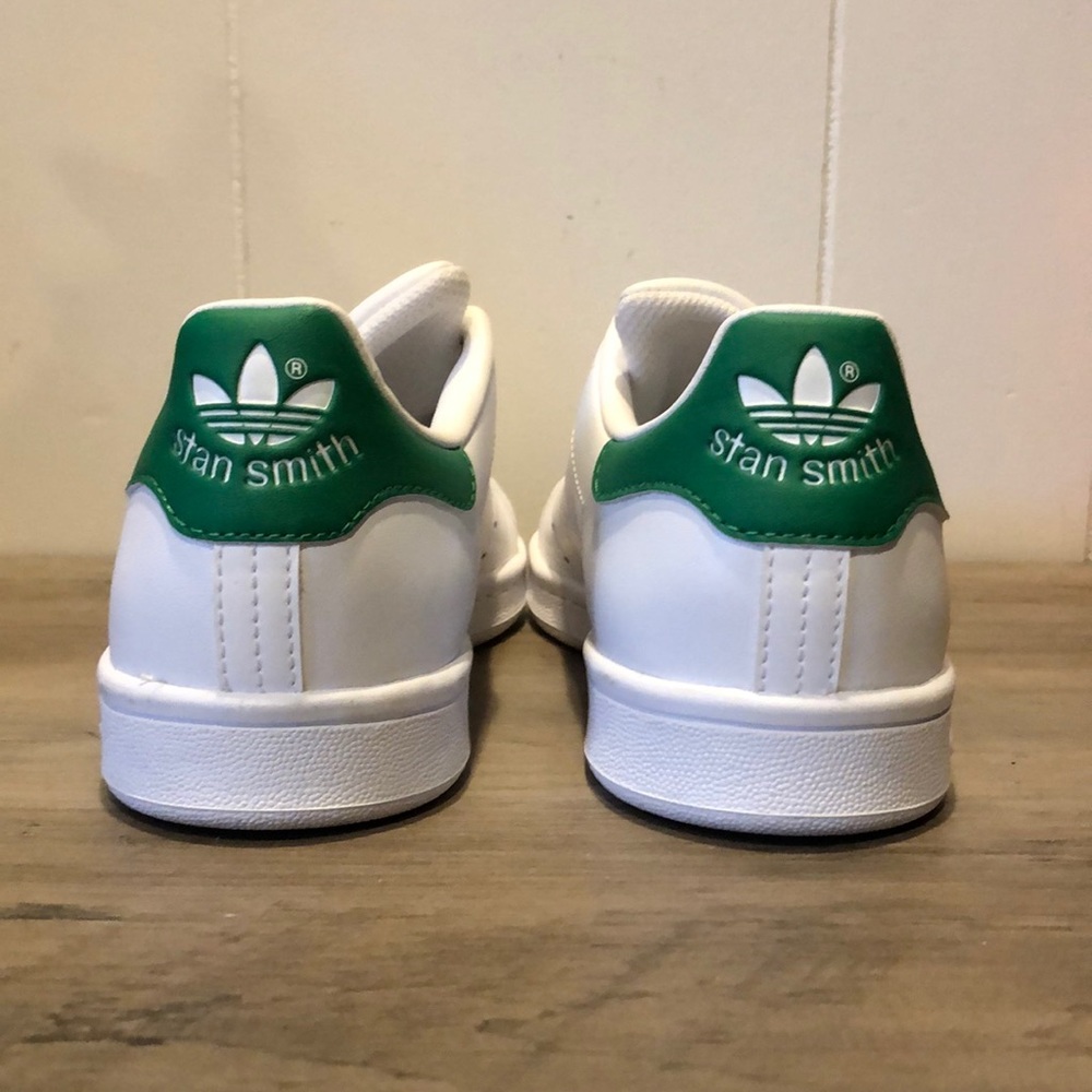 Adidas Stan Smith Women's White Sneakers with Green Heel